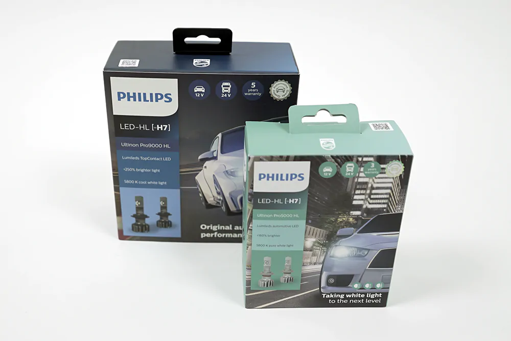 Philips 11972U90CWX2 Ultinon PRO 9000 H7 Car LED Headlight Bulb (Set of 2,  2021 Release)