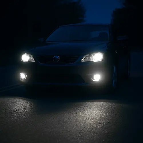 Road lighting comparison image