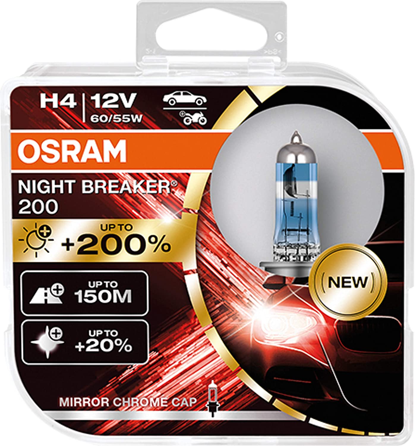 Osram LED Vs Standard Halogen On Reflector Lens Vehicle H7 Headlight Bulb  Comparison ( Xenon HID ) 