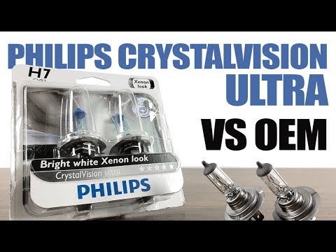 Philips CrystalVision Ultra H7 packaging and bulbs from the original BulbFacts video review