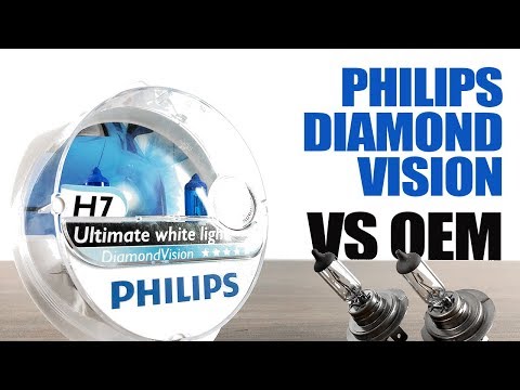 Philips Diamond Vision H7 packaging and bulbs from the original BulbFacts video review