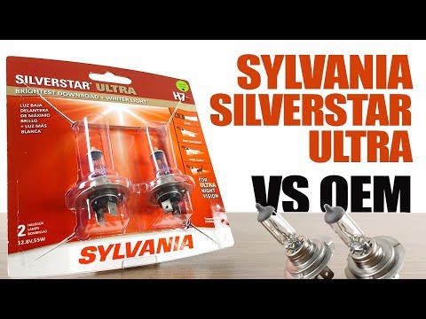 Sylvania SilverStar Ultra H7 packaging and bulbs from the original BulbFacts video review