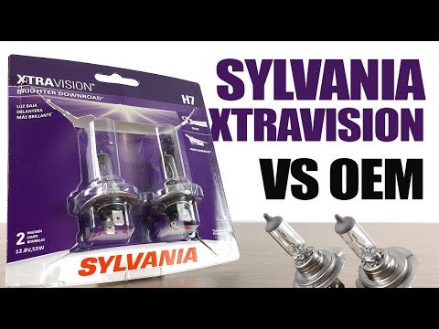Sylvania XtraVision H7 packaging and bulbs from the original BulbFacts video review
