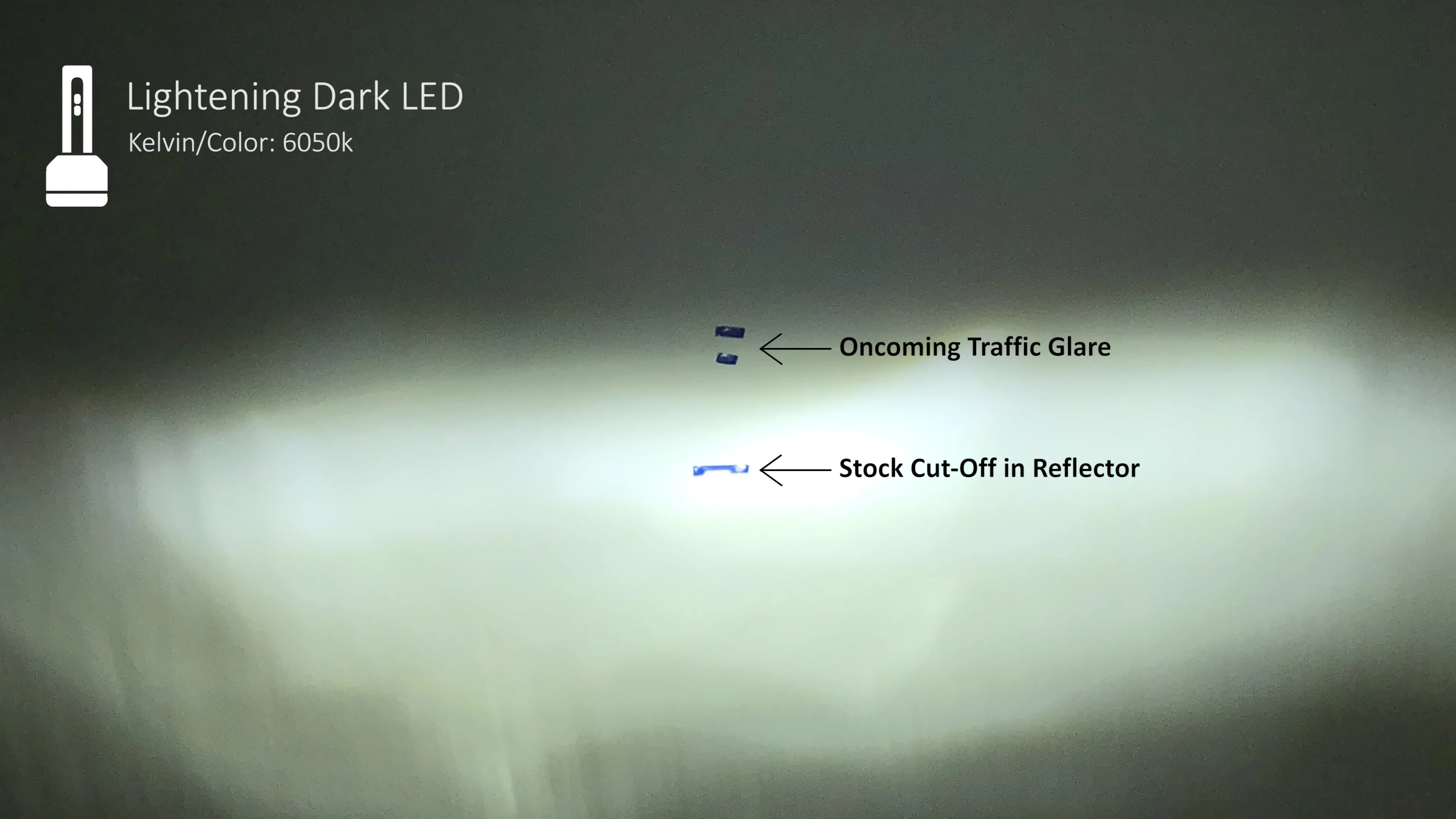 Lightening Dark reflector beam photo